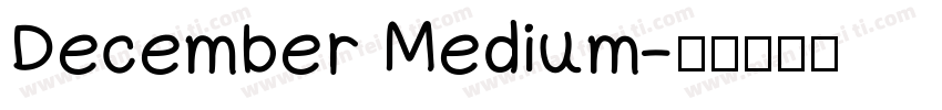 December Medium字体转换